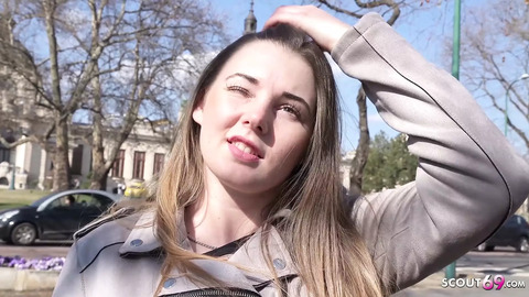 Young German cutie Lucie gets picked up and pounded