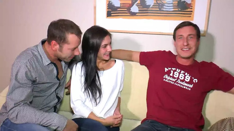 Raw amateur trio unleashes torrent of pent-up passion, climaxing in unbridled erotic frenzy