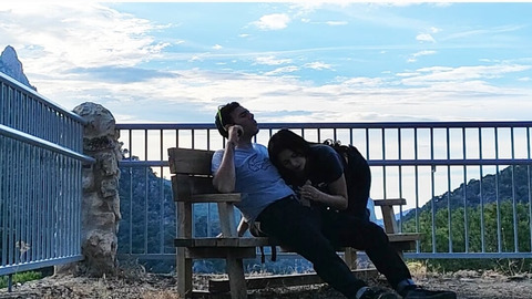 Sucking strangers in mountain solitude