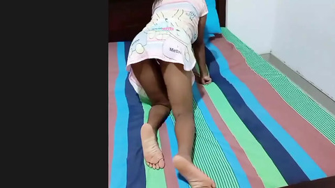 Step siblings' wild Sri Lanka bedroom romp devolves into raw, sweaty hardcore XXX
