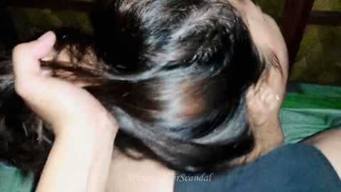 Rough Sex with a Young Slit Whose Bush is Yanked While She Takes It Deep