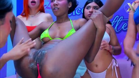 Scorching Same-Sex Slaying of Ebony Cuties Fervently Feasting on Each Other's Scorching Honeypots