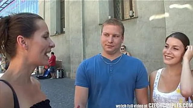 Dirty Czech teens trade cash for wild public foursome in grimy alleyways