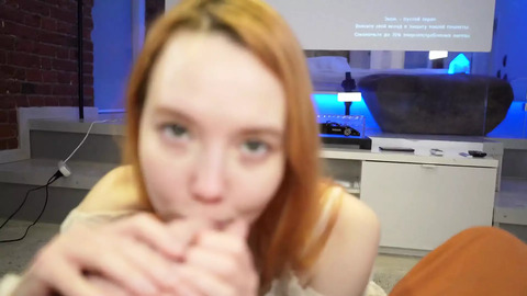 Cute Redhead Enjoys My Erect Pole