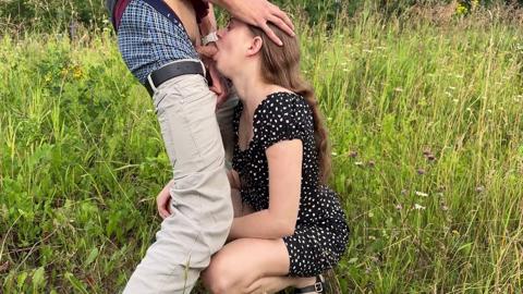 Steamy Blowjob in Nature