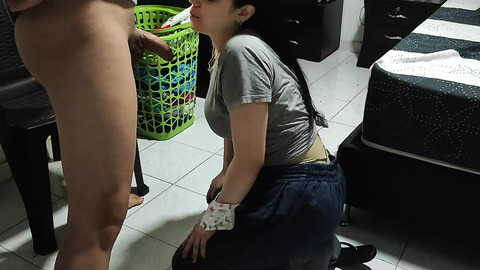 Step-cousin milks me till I squirt, her tongue expertly stimulating my breasts