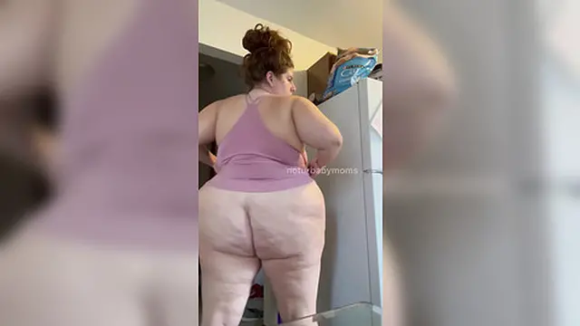 Fluffy Beast Gets Naked &mdash;  Jiggling and Jiving in Slick Pink Swag