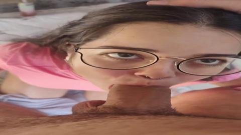 White Moon sucks my stiff cock🌭, no fapping allowed