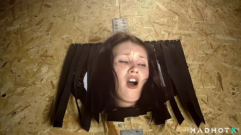 Flicking her G-spot like a switchblade, gorgeous teen gets gangbanged in the club
