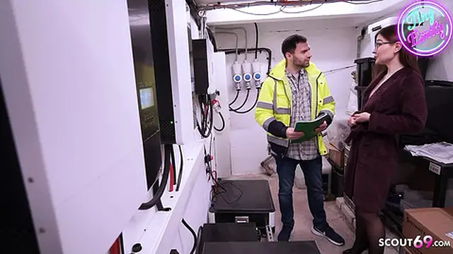 Guy Gets Tricked into Throated Fisting by Curious German Cutie Emily