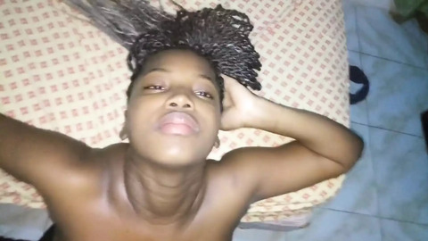 Thick ebony model's face gets plastered with BBC semen while deepthroating and getting fucked hardcore