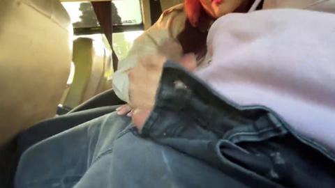 Raunchy Ride: I Flash My Rod to a Daring Dollshe Can't Hold Back