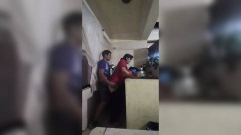 Kitchen Sluts Get Creamed while Wifey Waits Outside
