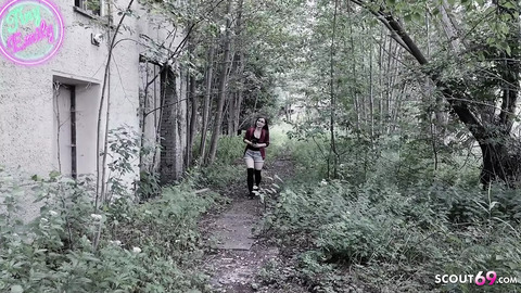 Halloween Hike Seduction - Skinny Nerd Girl Flirts for Fun
