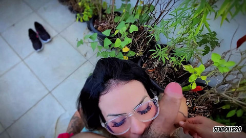 Dirty Stepsis Sucks Dick🌭 on Sunny Park Bench