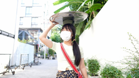 Seductive Street Hawker seduces horny🥵 Headmaster behind abandoned food stall
