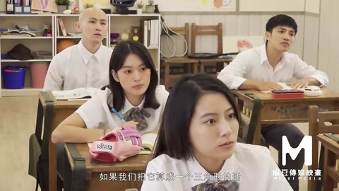 Asian teen gets ravaged in the classroom, teacher fucked on TV