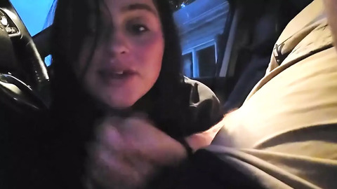 Tight Pussy✌ Gets Two-Cocked and Sucker-Punched in the Backseat