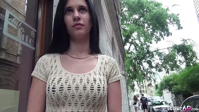 German scout 18yo small teen seduces and gets fucked at casting