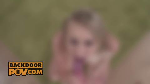 Sexy blonde teen gets rough anal👌 fucking POV style, loves it raw