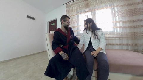 Skinny Pair Ignites Passion: Fireplace Fuels Their Wild Lust Flames 