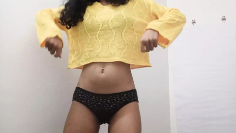 Hairy Mia teases with pleasure