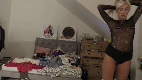Sexy College Babes Halloween Bash Wearing Lingerie & Underwear - Arousing Try-On Session