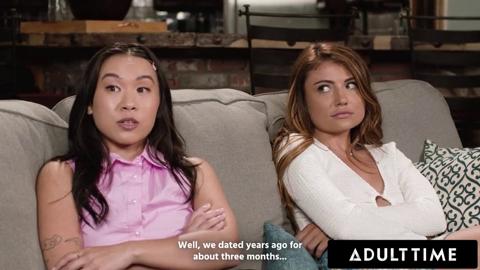 Ex-GFs Adria Rae & Kimmy Kimm Gobble Fannies & Scissor-Twang Threesome Madness!
