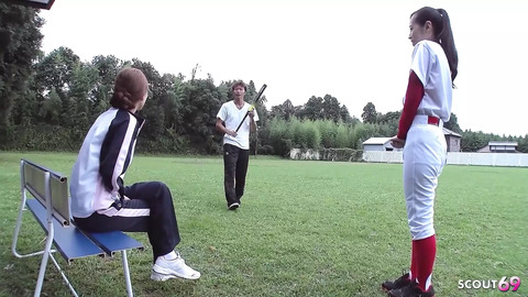 Experienced Japanese Pair Tempt Slim Youth for Outdoor Threesome Pleasure