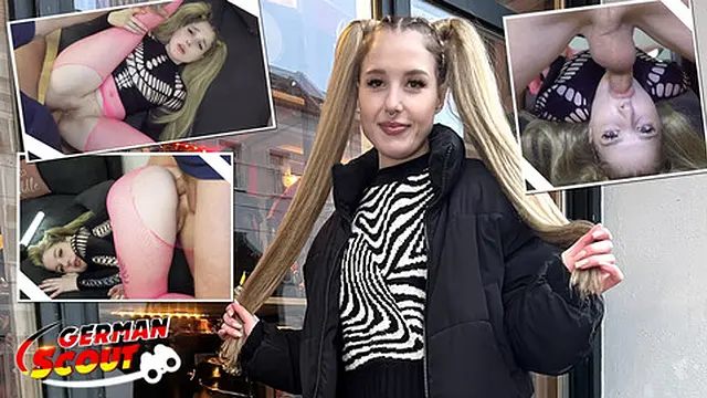 German Scout - Big Dick🌭 Anal👌 Sex with Pigtails Teen Crystal White in Berlin