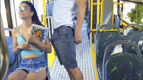 Public Transport Whore: Schoolgirl Gets Fucked Roughly