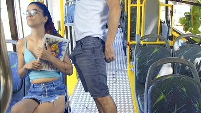 Public Transport Whore: Schoolgirl Gets Fucked Roughly