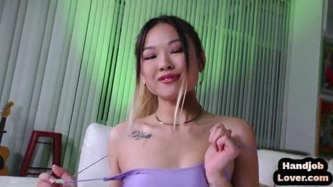 Dirty-licked Asian teen sucks pierced cock🍆 raw
