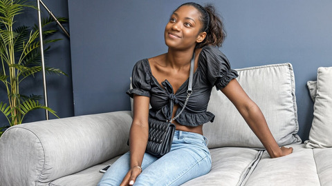 Fitting black teen lured into giving casting agent a blowjob and more