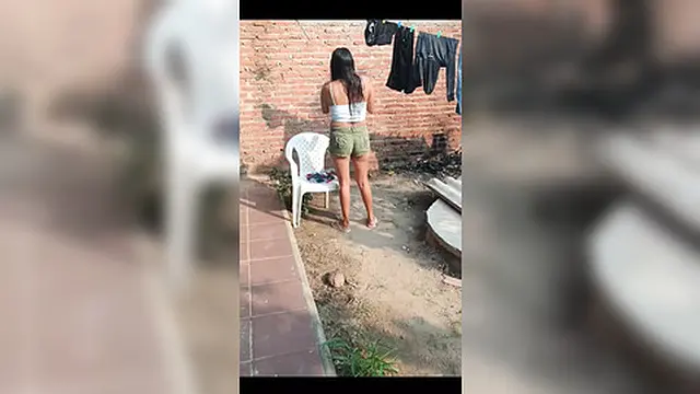 Hot Stepsister in Sexy Shorts, Those Ass Cheeks Are Hungry  Can You Eat My Cock? -quickly, Roberto Won't Take Long to Arrive 