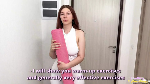Busty trainer knows what she's doing She let me fuck her the first time we met