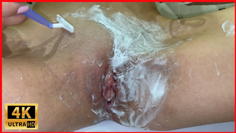 Obscene Close-Up Shave of Untrimmed pussy🌮️! Adorable Blonde with Genuine Tits! Personal View!