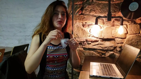 Office Whore Sips Coffee & Cum Kyle's Special Latte
