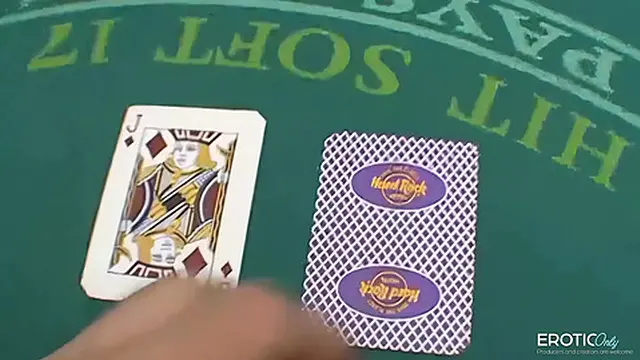 Strip Poker With Happyending In Her Teen Face