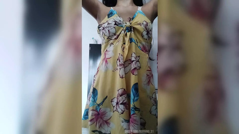 The TEEN 18+ with perfect tits gets completely naked Real homemade video