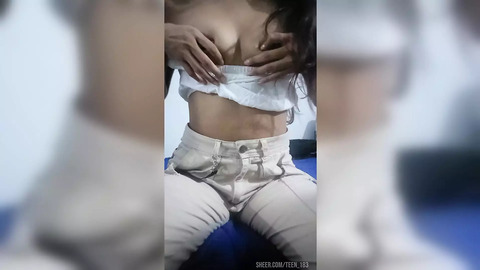 18yo Schoolgirl Strips Naked for Camera: Raw Homemade XXX