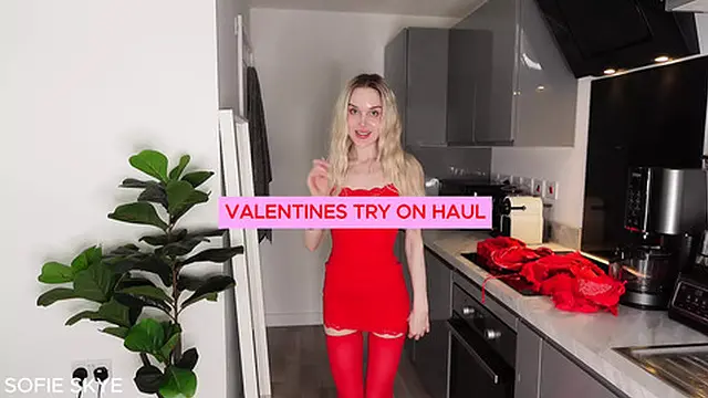 Valentine′s Day Try-On Turns Hot into Secret🤫 Joi with Sofie Skye - Full XXX Footage Now Available!