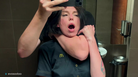 Public rest room encounter with a McDonald's worker after Fanta spill - Eva Soda