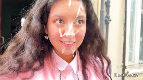 Cute Student Fucked, Facial Cum, Then School Covered In It!