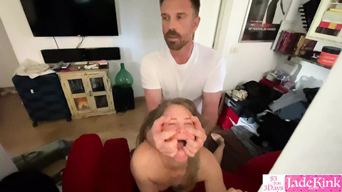 Obedient teenager engages in rough sex with controlling dad