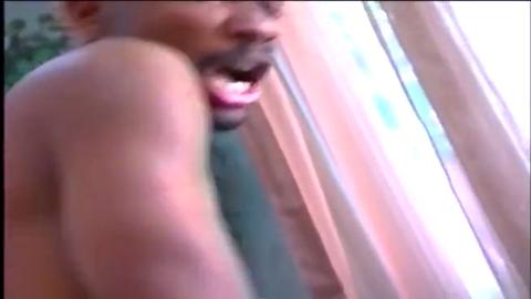 Thick ebony shafts pleasure blonde beauty beneath gleaming platinum