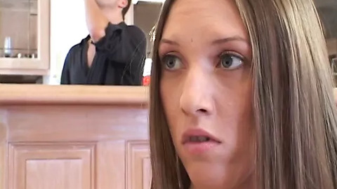 Two gorgeous teens get gangbanged in the living room by this lucky horny🥵 devil