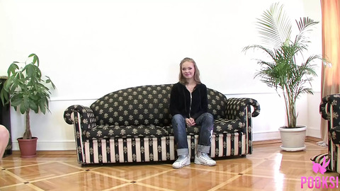 Dick-Riding Coed Bridget K Gets Jizz On Her Pretty Face!