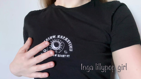  Busty Lady Playing With Her Nips