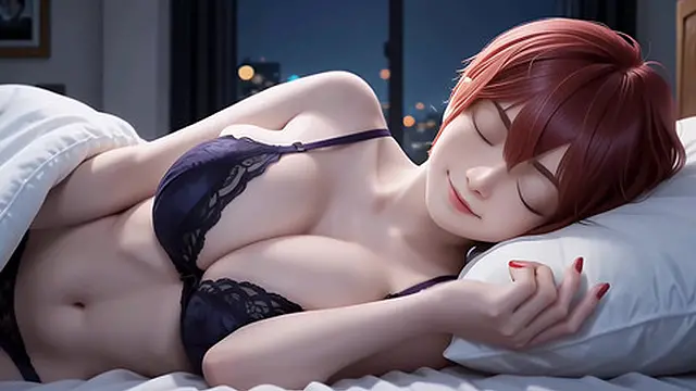 girlfriend Touch Herself And Then Can′t Resist Your Cock While Sharing A Bed